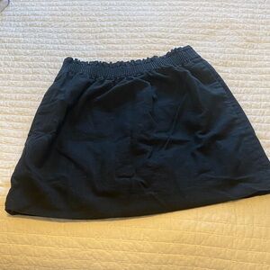 J. Crew Black Elastic Waist Linen Skirt